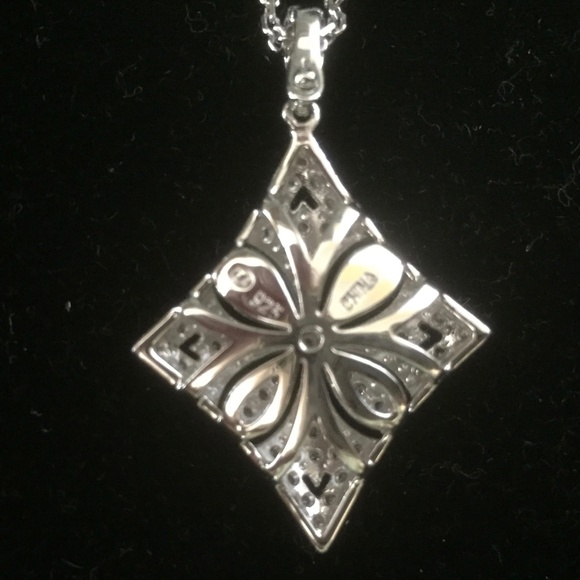 Affinity Diamond 1/4 CT TW Sterling 3-Piece Vintage Inspired Necklace Set/NEW! - Picture 5 of 8